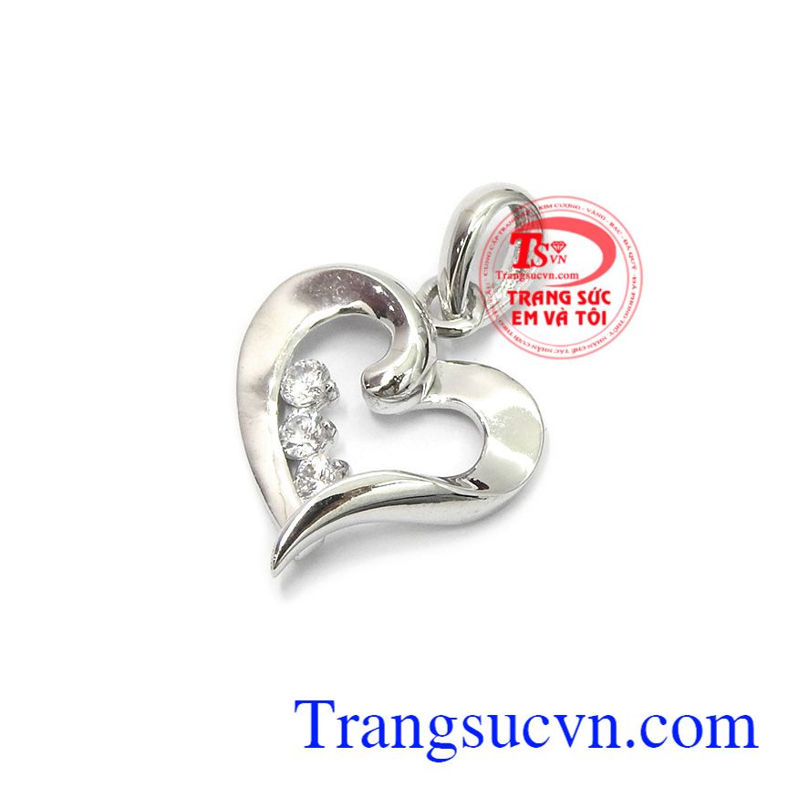 Mặt dây trái tim yêu thương, mặt dây chuyền vàng trắng, mặt dây đẹp Mặt dây trái tim yêu thương, mặt dây chuyền vàng trắng, mặt dây đẹp