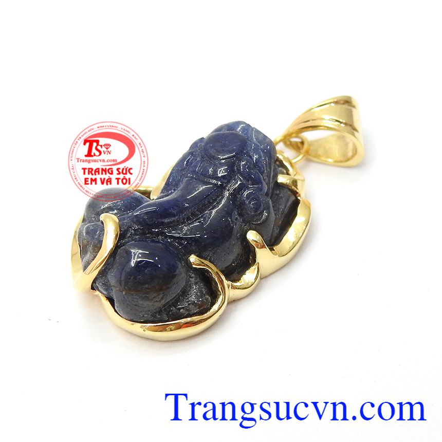 Mặt Dây Tỳ Hưu Sapphire Tài Lộc, mặt dây chuyền nam, mặt dây chuyền đẹp