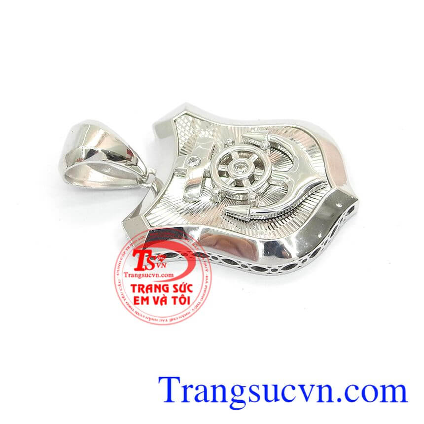 Mặt dây vàng trắng sang trọng, mặt dây vàng trắng, mặt nam vàng tây