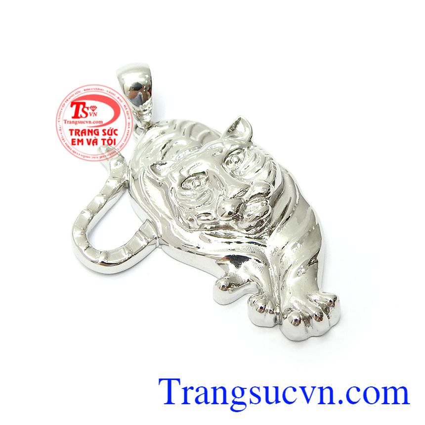 Mặt Hổ Vàng Trắng Mạnh Mẽ, mặt dây vàng tây, mặt dây đẹp Mặt Hổ Vàng Trắng Mạnh Mẽ, mặt dây vàng tây, mặt dây đẹp