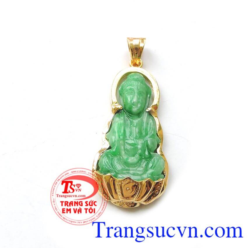 Mặt phật ngọc jadeite vàng 14k, mặt dây nam vàng tây, mặt dây nam đẹp Mặt phật ngọc jadeite vàng 14k, mặt dây nam vàng tây, mặt dây nam đẹp