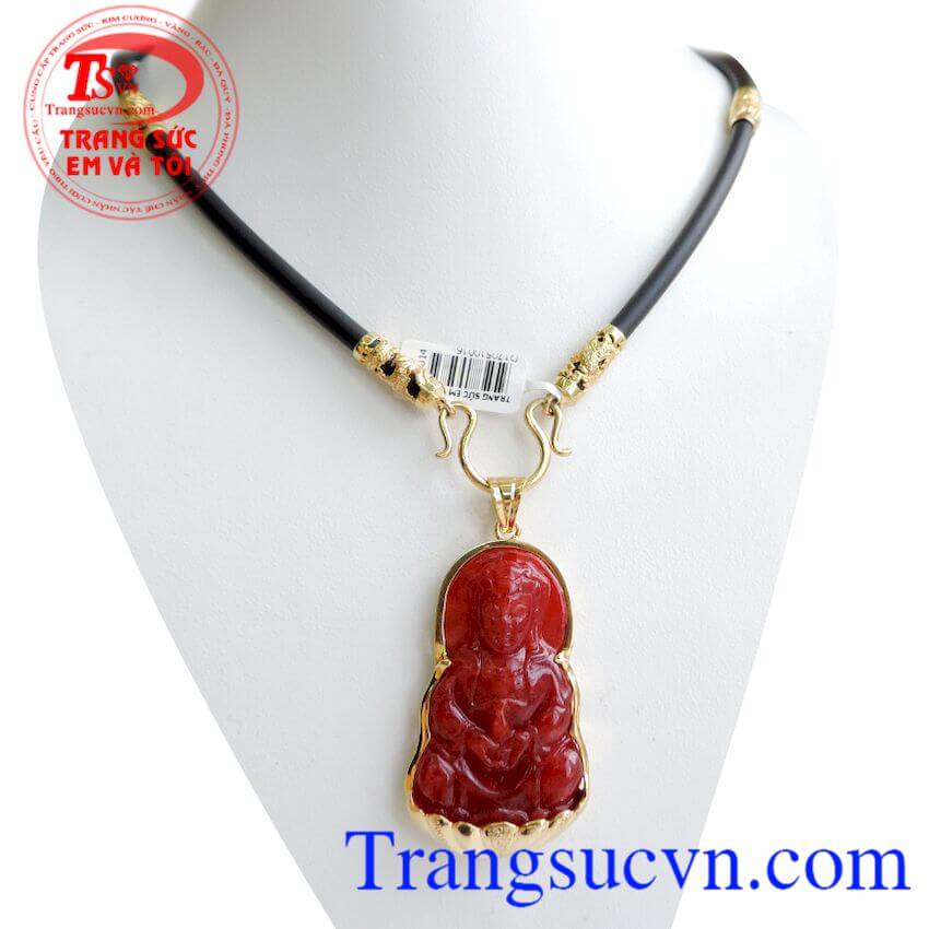 Mặt phật Quan âm đỏ dây cao su vàng, mặt dây nam vàng tây, mặt dây nam đẹp Mặt phật Quan âm đỏ dây cao su vàng, mặt dây nam vàng tây, mặt dây nam đẹp