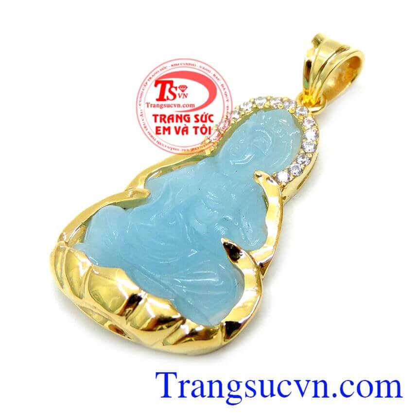Mặt Quan Âm Aquamarine Bọc Vàng 14K, mặt dây nam đẹp, mặt dây nam vàng tây Mặt Quan Âm Aquamarine Bọc Vàng 14K, mặt dây nam đẹp, mặt dây nam vàng tây