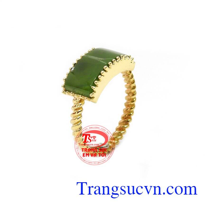 Nhẫn cẩm thạch kiêu sa, nhẫn nữ đẹp, nhẫn nữ ngọc cẩm thạch