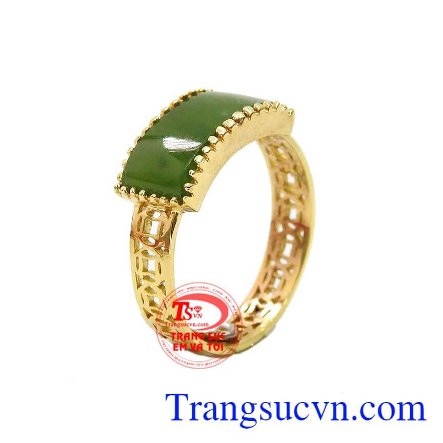 Nhẫn cẩm thạch kim tiền tài lộc, nhẫn nữ vàng tây, nhẫn nữ đẹp Nhẫn cẩm thạch kim tiền tài lộc, nhẫn nữ vàng tây, nhẫn nữ đẹp