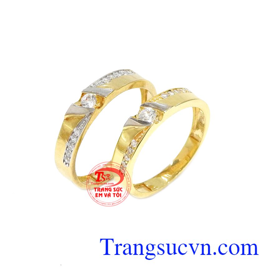 Nhẫn cưới đẹp Korea, nhẫn nữ vàng tây, nhẫn nữ Hàn Quốc