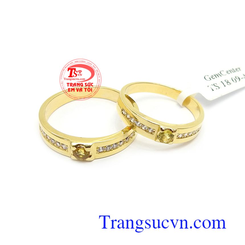 Nhẫn Cưới Gắn Saphir Lứa Đôi, nhẫn cưới đẹp, nhẫn cưới vàng tây Nhẫn Cưới Gắn Saphir Lứa Đôi, nhẫn cưới đẹp, nhẫn cưới vàng tây