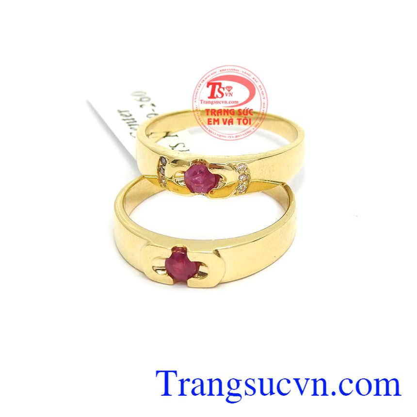 Nhẫn cưới Ruby tình yêu, nhẫn cưới đẹp, nhẫn cưới vàng tây Nhẫn cưới Ruby tình yêu, nhẫn cưới đẹp, nhẫn cưới vàng tây