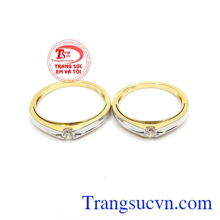 Nhẫn Cưới Tình Yêu Đôi Lứa, nhẫn cưới vàng 18k, nhẫn cưới đẹp