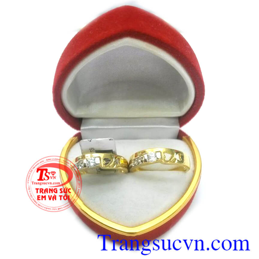Nhẫn cưới tình yêu tinh tế, nhẫn cưới đẹp, nhẫn cưới vàng tây Nhẫn cưới tình yêu tinh tế, nhẫn cưới đẹp, nhẫn cưới vàng tây