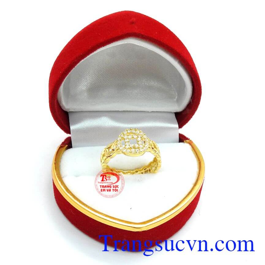 Nhẫn kim tiền độc đáo size bé, nhẫn nữ đẹp, nhẫn nữ vàng tây