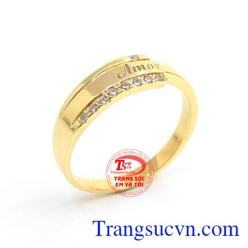 Nhẫn nữ Amor vàng tây 14k, nhẫn nữ vàng tây, nhẫn nữ đẹp