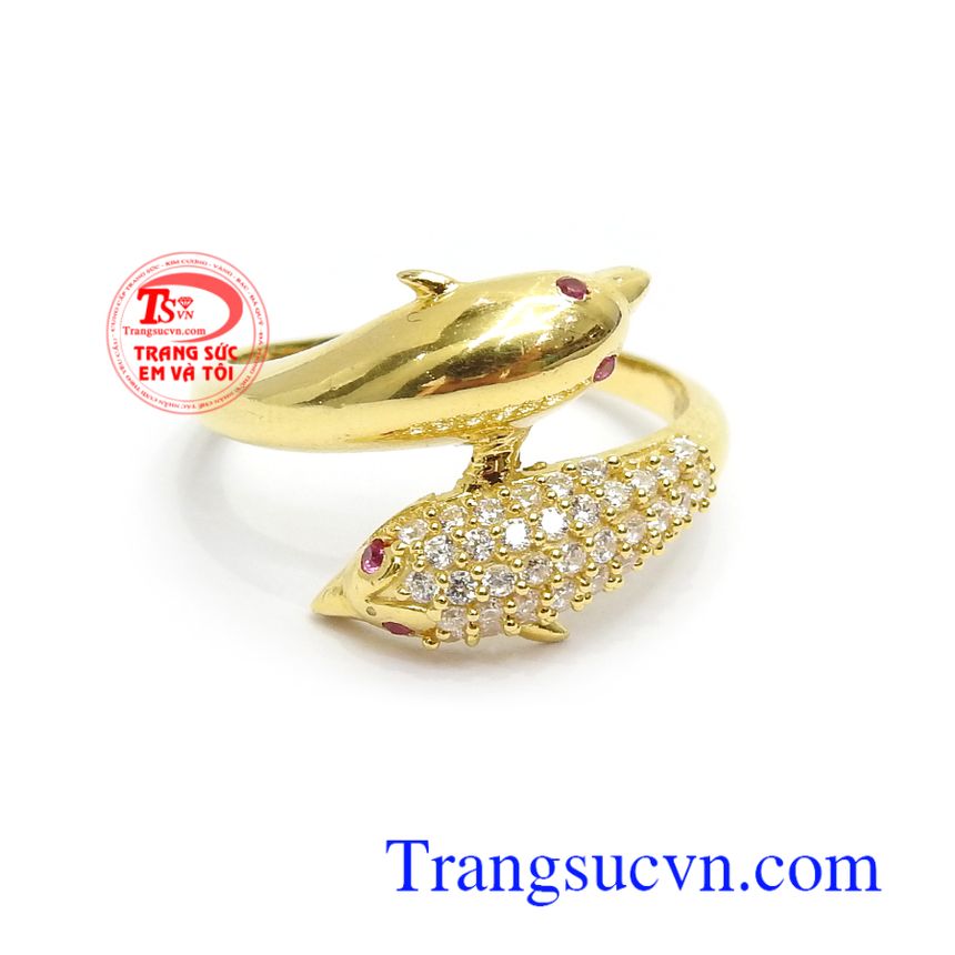 Nhẫn Nữ C&aacute; Heo 10k Qu&yacute; Ph&aacute;i, nhẫn nữ v&agrave;ng t&acirc;y, nhẫn nữ tỳ hưu