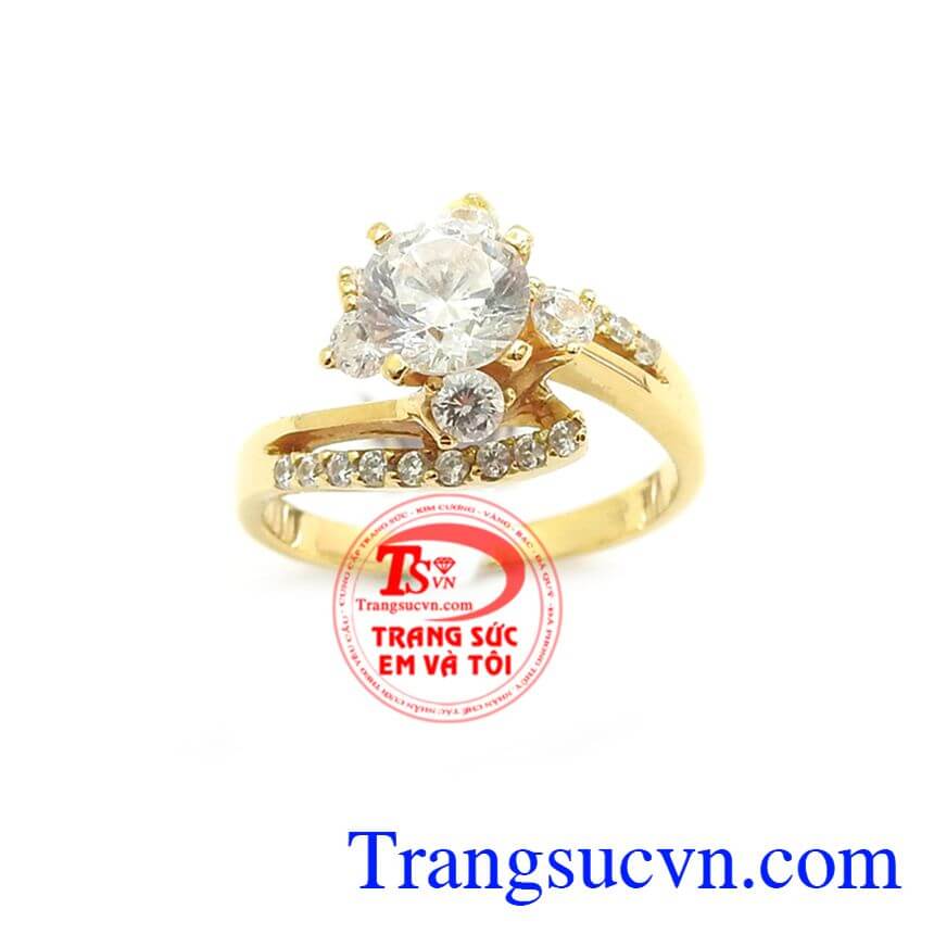 Nhẫn Nữ Đính Đá Đẹp, nhẫn nữ đẹp, nhẫn nữ vàng