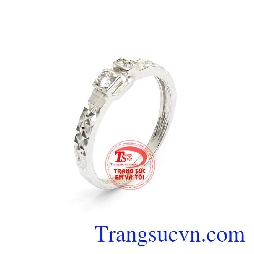 Nhẫn Nữ Đính Đá Phay Đẹp, nhẫn nữ vàng tây, nhẫn nữ đẹp