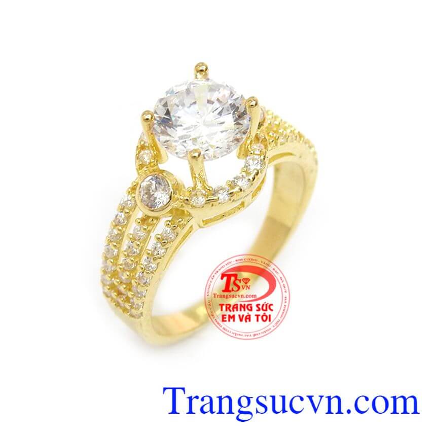 Nhẫn nữ đính đá tinh tế, nhẫn nữ vàng tây, nhẫn nữ đẹp
