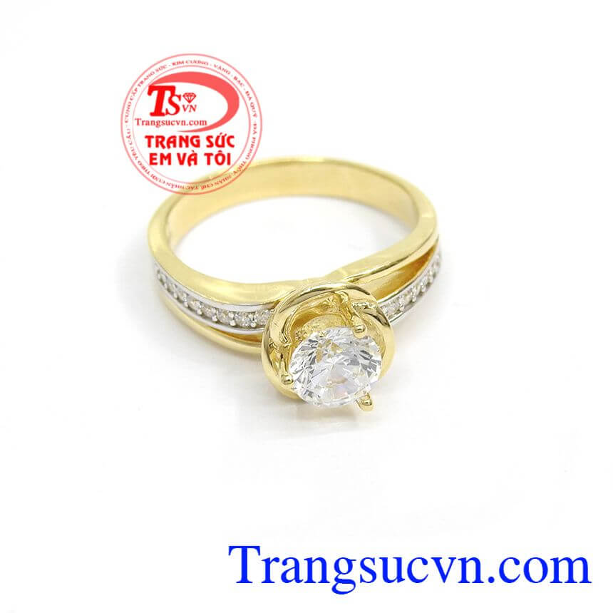 Nhẫn Nữ Hàn Quốc Đá Đẹp, nhẫn nữ đẹp, nhẫn nữ vàng tây