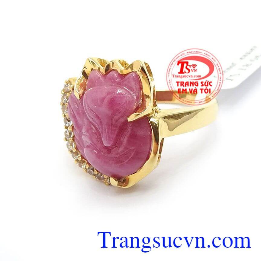 Nhẫn Nữ Hồ Ly Ruby Phú quý, nhẫn nữ ruby, nhẫn nữ vàng tây Nhẫn Nữ Hồ Ly Ruby Phú quý, nhẫn nữ ruby, nhẫn nữ vàng tây