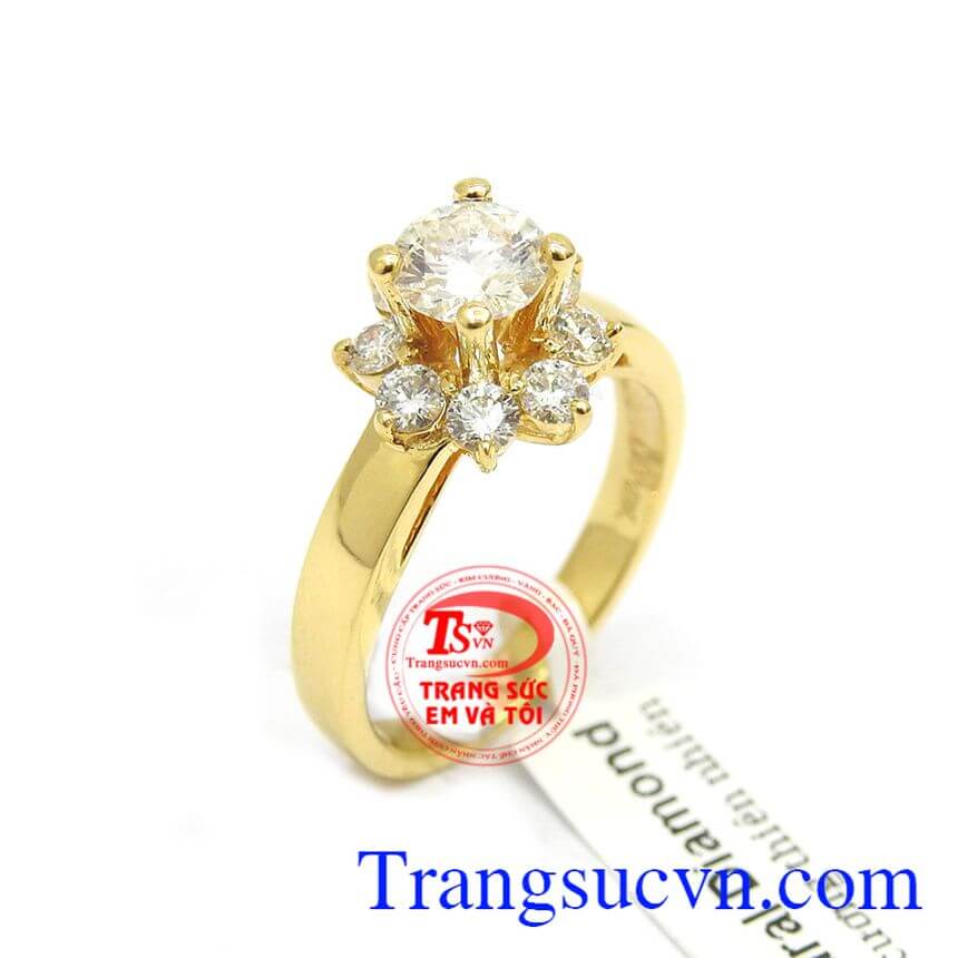 Nhẫn Nữ Kim Cương Đẳng Cấp, nhẫn nữ đẹp, nhẫn nữ vàng tây