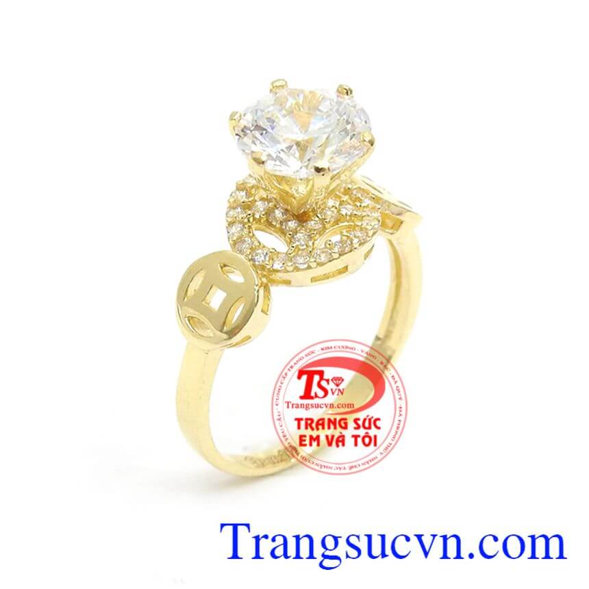 Nhẫn nữ kim tiền đẹp, nhẫn nữ vàng tây, nhẫn nữ đẹp