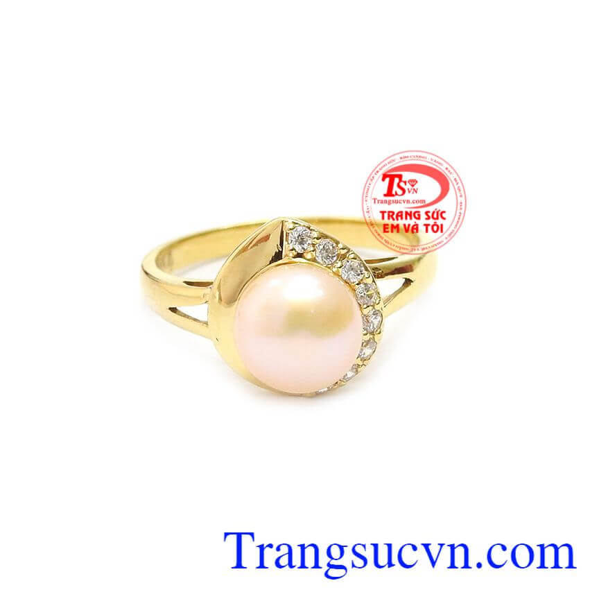 Nhẫn nữ ngọc trai hồng vàng 14k, nhẫn nữ ngọc trai, nhẫn nữ đẹp Nhẫn nữ ngọc trai hồng vàng 14k, nhẫn nữ ngọc trai, nhẫn nữ đẹp