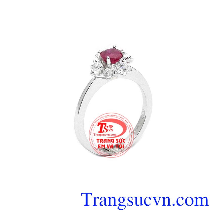 Nhẫn nữ ruby hạnh phúc, nhẫn nữ vàng trắng đẹp, nhẫn nữ ruby thiên nhiên Nhẫn nữ ruby hạnh phúc, nhẫn nữ vàng trắng đẹp, nhẫn nữ ruby thiên nhiên