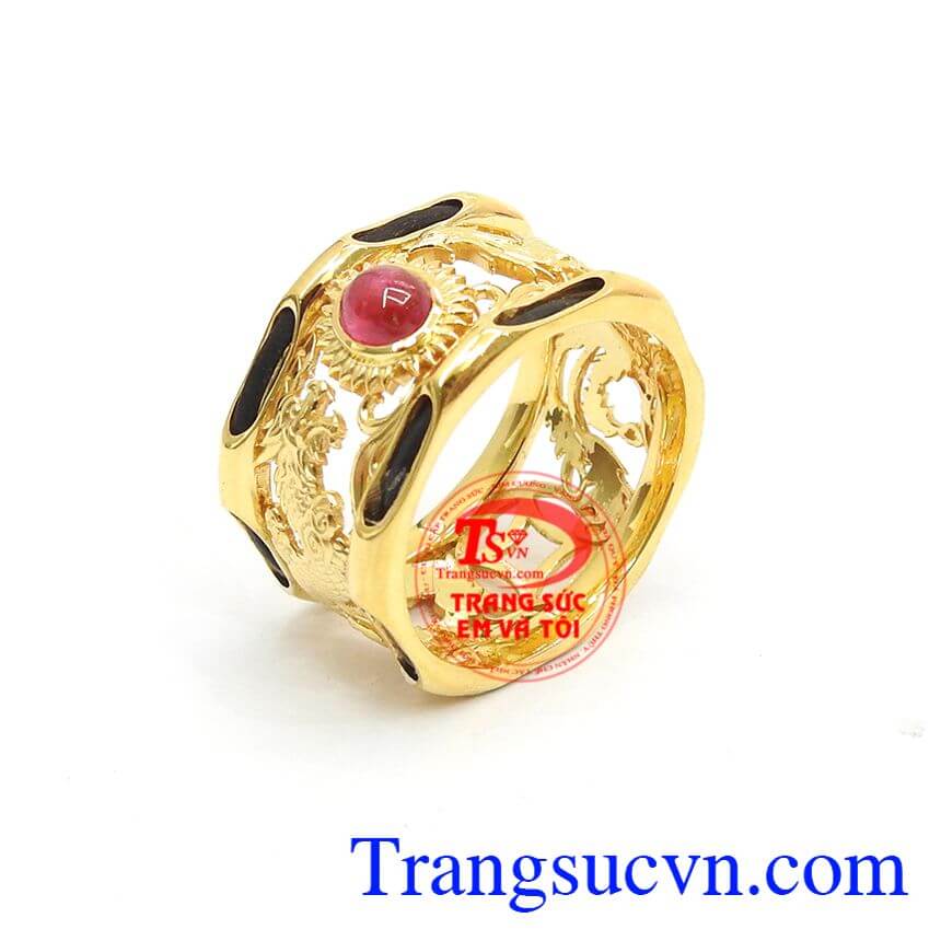 Nhẫn Nữ Ruby Rồng Phượng, nhẫn nữ vàng tây, nhẫn nữ đẹp