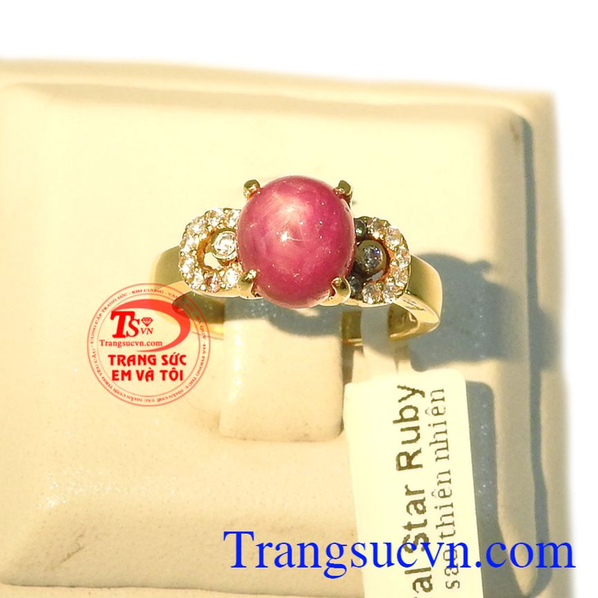 Nhẫn nữ ruby sao đẹp, nhẫn nữ vàng tây, nhẫn nữ đẹp