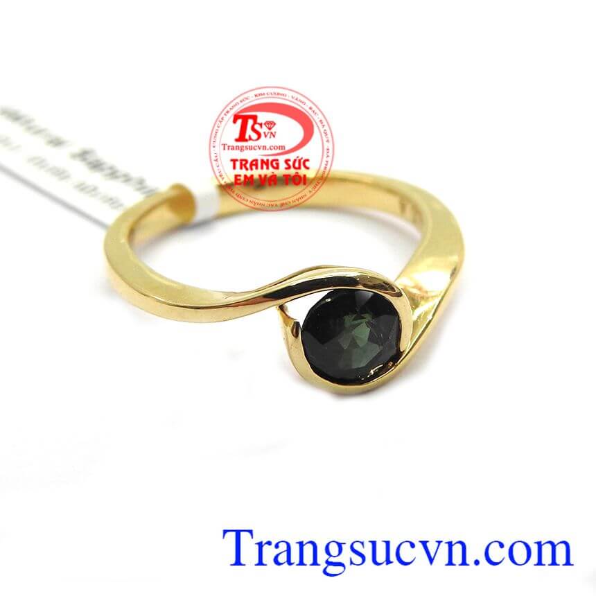 Nhẫn nữ sapphire quý phái, nhẫn nữ vàng tây, nhẫn nữ đẹp