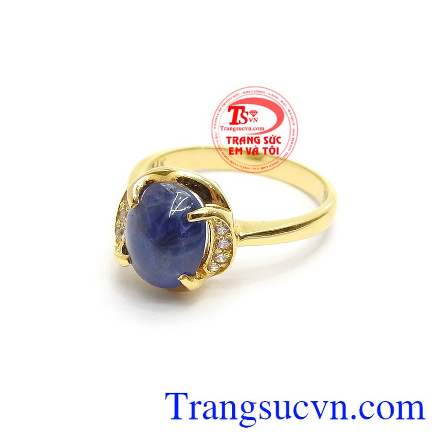 Nhẫn Nữ Sapphire Tinh Xảo, nhẫn nữ vàng tây, nhẫn nữ đẹp