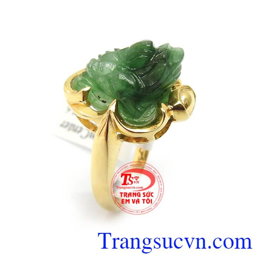Nhẫn Nữ Thiềm Thừ Chiêu Tài, nhẫn nữ vàng tây, nhẫn nữ vàng jadeite Nhẫn Nữ Thiềm Thừ Chiêu Tài, nhẫn nữ vàng tây, nhẫn nữ vàng jadeite