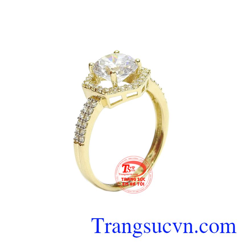 Nhẫn nữ tinh tế H&agrave;n Quốc, nhẫn nữ v&agrave;ng t&acirc;y, nhẫn nữ sang trọng