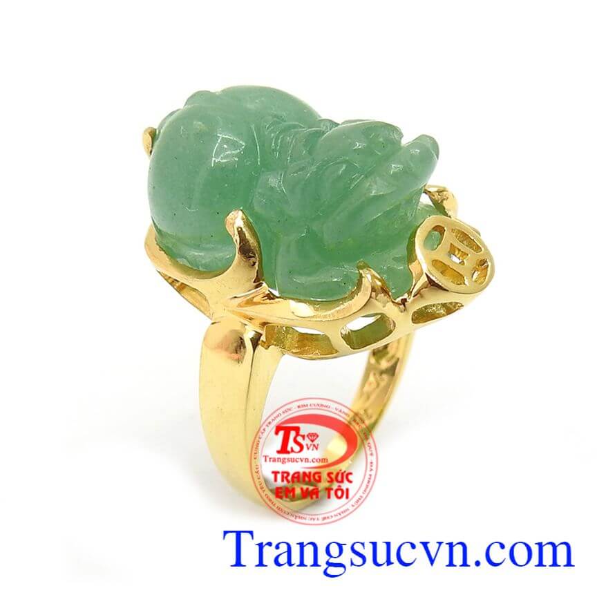 Nhẫn Nữ Tỳ Hưu Ngậm Tiền May Mắn, nhẫn nữ vàng tây Nhẫn Nữ Tỳ Hưu Ngậm Tiền May Mắn, nhẫn nữ vàng tây