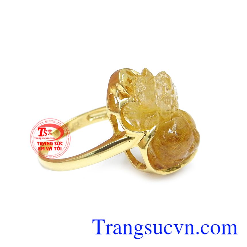 Nhẫn nữ tỳ hưu thạch anh tóc đẹp, nhẫn nữ tỳ hưu đẹp, nhẫn nữ vàng tây Nhẫn nữ tỳ hưu thạch anh tóc đẹp, nhẫn nữ tỳ hưu đẹp, nhẫn nữ vàng tây