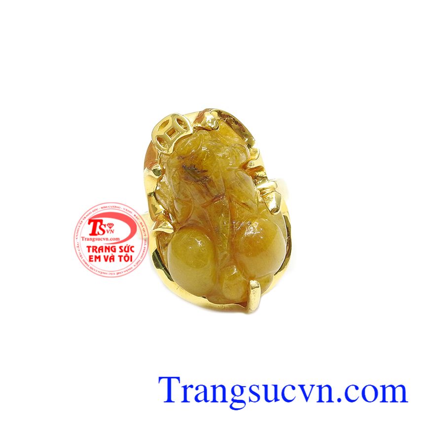 Nhẫn nữ tỳ hưu thạch anh tóc phát tài, nhẫn nữ tỳ hưu, nhẫn nữ đẹp Nhẫn nữ tỳ hưu thạch anh tóc phát tài, nhẫn nữ tỳ hưu, nhẫn nữ đẹp