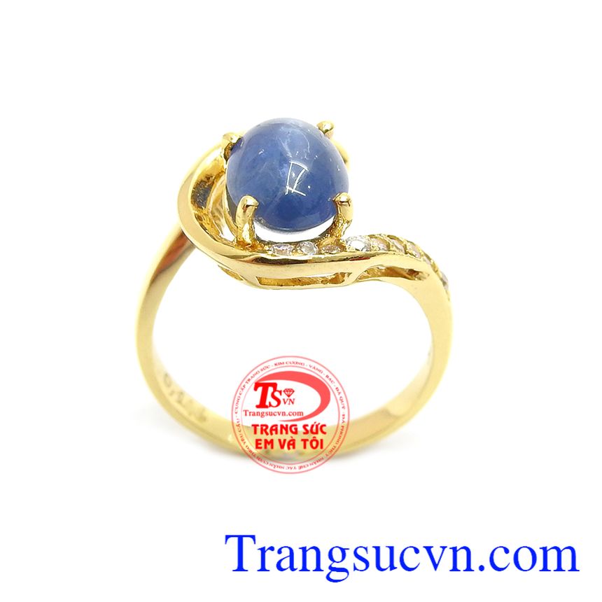 Nhẫn Nữ Vàng Sapphire Bình An, nhẫn nữ đẹp, nhẫn nữ sang trọng Nhẫn Nữ Vàng Sapphire Bình An, nhẫn nữ đẹp, nhẫn nữ sang trọng