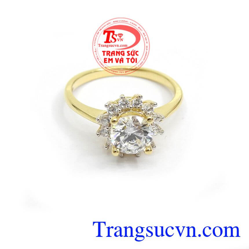 Nhẫn Nữ Vàng Tây Dịu Dàng, nhẫn nữ sang trọng, nhẫn nữ vàng tây