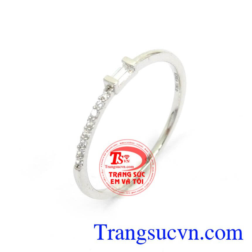 Nhẫn Nữ Vàng Trắng Nhập Khẩu Phong Cách, nhẫn nữ đẹp, nhẫn nữ vàng