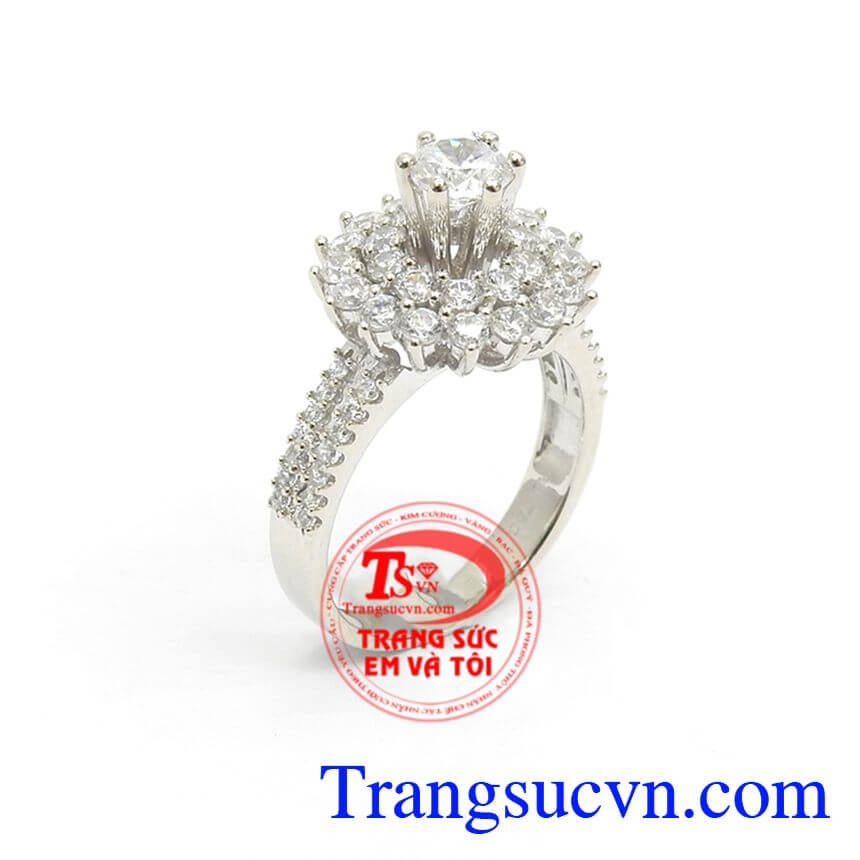 Nhẫn Nữ Vàng Trắng Sang Trọng, nhẫn nữ vàng tây, nhẫn nữ đẹp Nhẫn Nữ Vàng Trắng Sang Trọng, nhẫn nữ vàng tây, nhẫn nữ đẹp