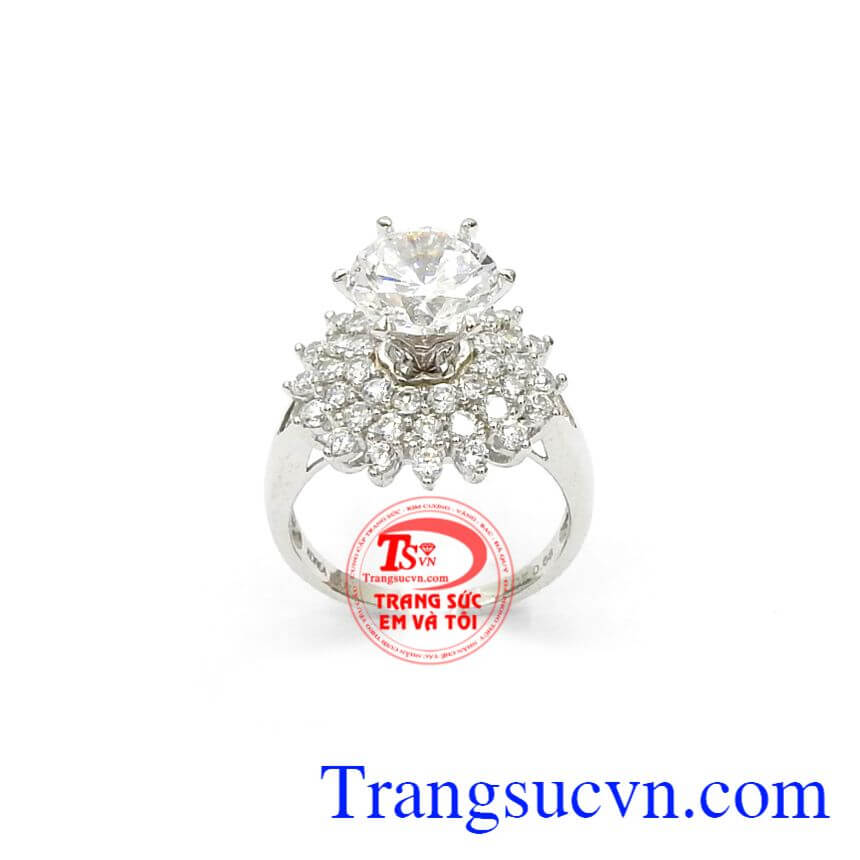 Nhẫn Nữ Vàng Trắng Thời Đại, nhẫn nữ đẹp, nhẫn nữ vàng tây