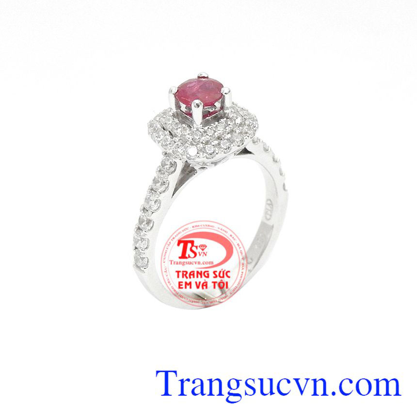 Nhẫn ruby phú quý, nhẫn nữ vàng tây, nhẫn nữ sang trọng Nhẫn ruby phú quý, nhẫn nữ vàng tây, nhẫn nữ sang trọng