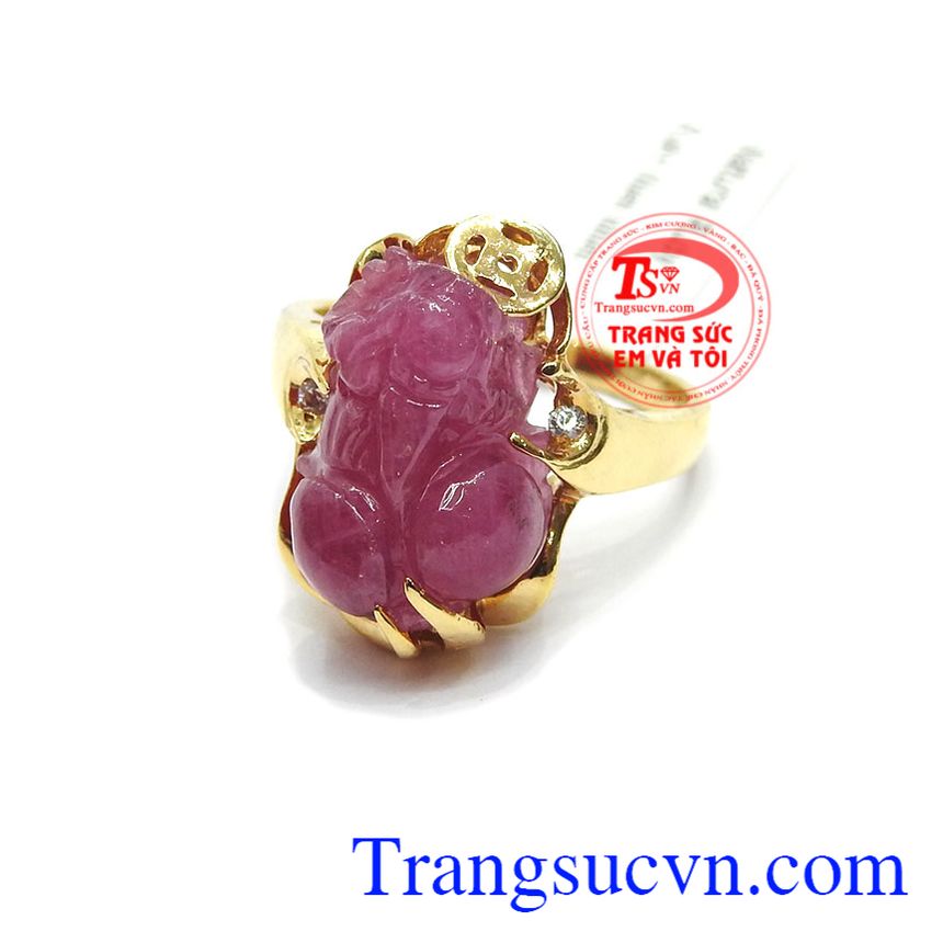 Nhẫn ruby tỳ hưu tài lộc, nhẫn nữ tỳ hưu, nhẫn nữ đẹp