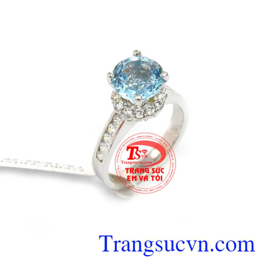 Nhẫn Topaz sang trọng, nhẫn nữ vàng tây, nhẫn nữ đẹp