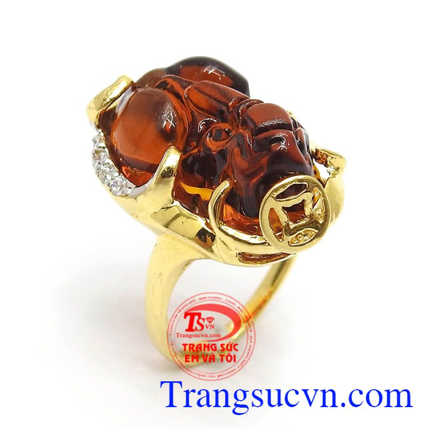 Nhẫn Tỳ Hưu Bình An, nhẫn nữ vàng tây, nhẫn nữ tỳ hưu