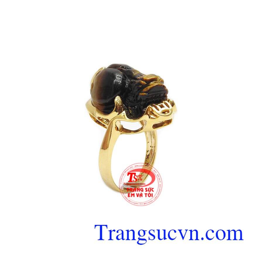 Nhẫn tỳ hưu mắt hổ ngậm kim tiền, nhẫn nữ tỳ hưu, nhẫn nữ đẹp