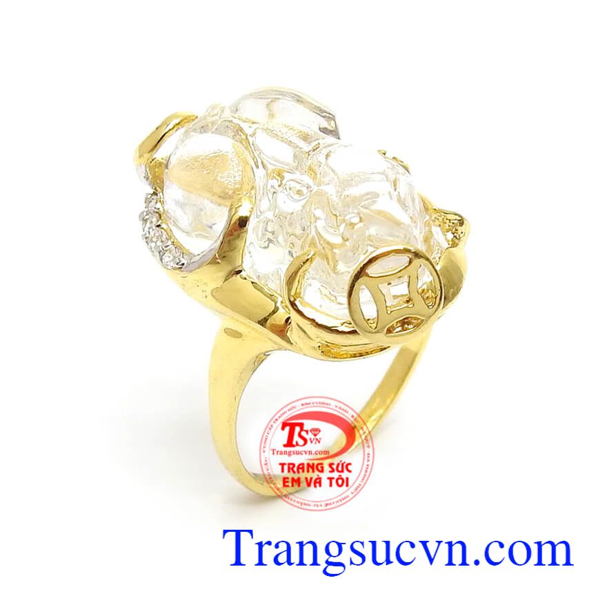 Nhẫn Tỳ Hưu Ngậm Tiền Phong Thủy, nhẫn nữ tỳ hưu đẹp, nhẫn nữ vàng tây Nhẫn Tỳ Hưu Ngậm Tiền Phong Thủy, nhẫn nữ tỳ hưu đẹp, nhẫn nữ vàng tây