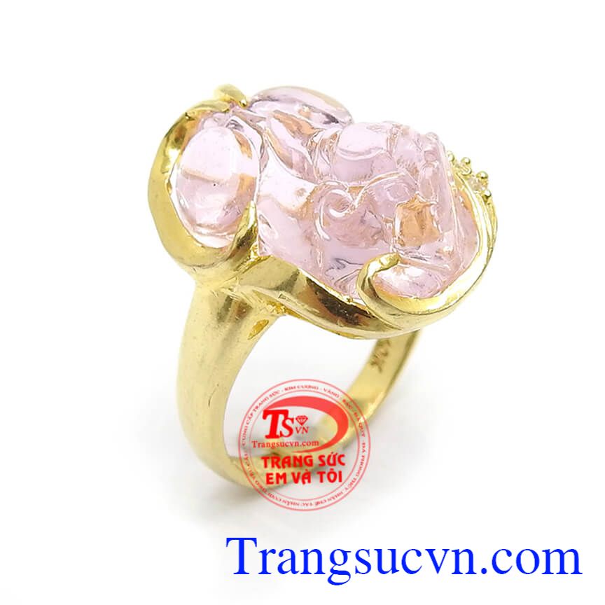 Nhẫn Tỳ Hưu Phong Thủy May Mắn, nhẫn nữ vàng tây, nhẫn nữ tỳ hưu