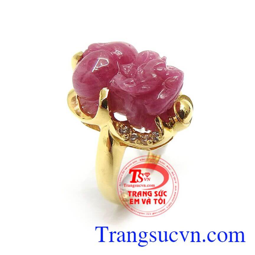 Nhẫn Tỳ Hưu Ruby May Mắn, nhẫn nữ tỳ hưu, nhẫn nữ đẹp Nhẫn Tỳ Hưu Ruby May Mắn, nhẫn nữ tỳ hưu, nhẫn nữ đẹp