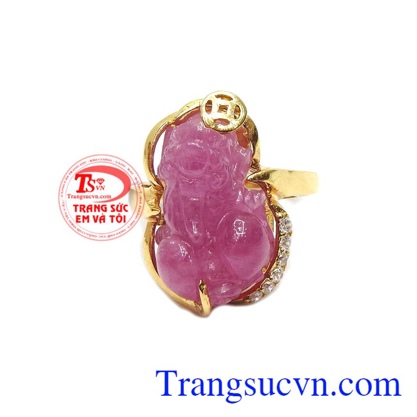 Nhẫn tỳ hưu ruby thành công, nhẫn nữ tỳ hưu, nhẫn nữ đẹp Nhẫn tỳ hưu ruby thành công, nhẫn nữ tỳ hưu, nhẫn nữ đẹp