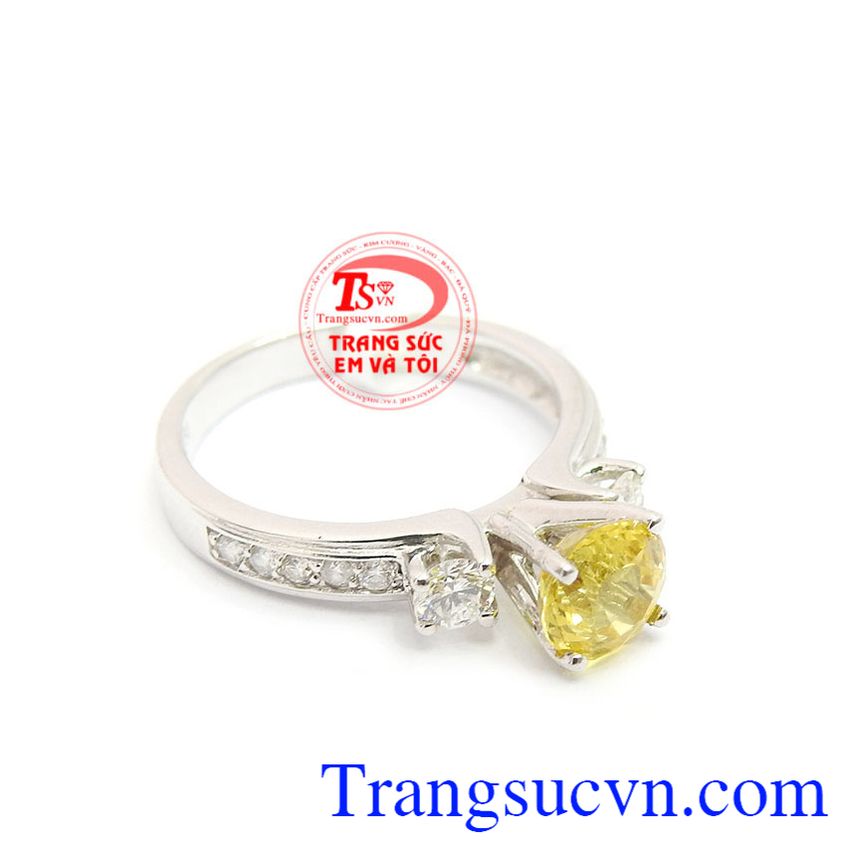 Nhẫn vàng kim cương và saphir vàng, nhẫn nữ sapphire, nhẫn nữ vàng tây Nhẫn vàng kim cương và saphir vàng, nhẫn nữ sapphire, nhẫn nữ vàng tây